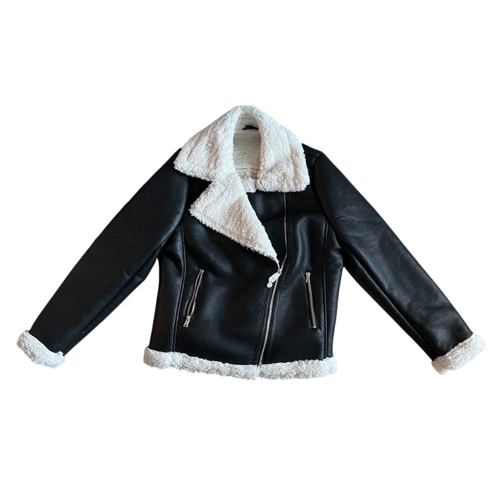 Faux Leather NWOT Moto Jacket with Zip‎